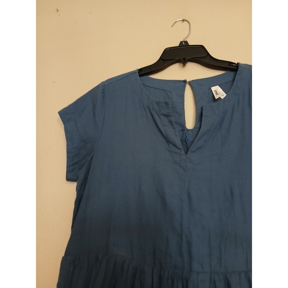 Pact Dress Large Tiered Maxi Organic Cotton Resort Beach Bohemian Boho Pockets - Picture 5 of 15